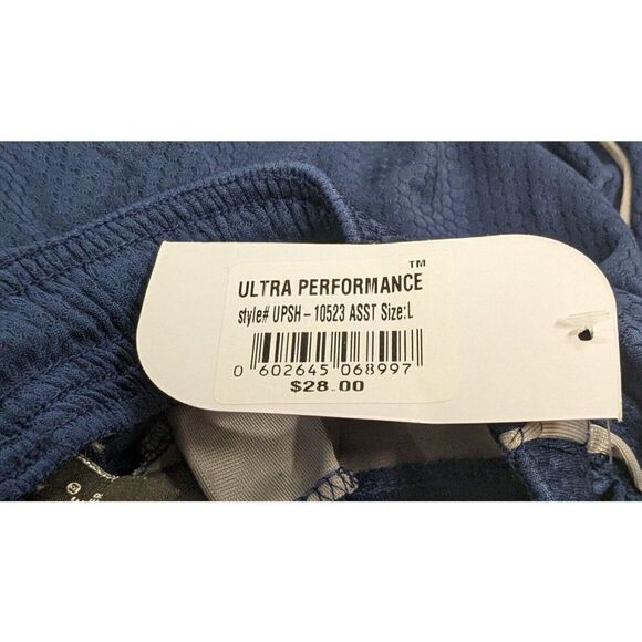 Ultra Performance Mens Size Large Blue Elastic Waist Pull On Gym Athletic Shorts - Picture 8 of 8